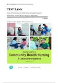 Stamler & Yiu's Community Health Nursing A Canadian Perspective 6e by Dosani&comma; Etowa&comma; & van Daalen-Smith&colon; Complete Test Bank with Rationalized Answers for All 34 Chapters
