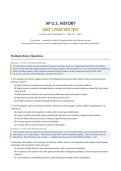 AP U&period;S&period; History Unit 1 Practice Test &mdash; Contact and Colonization &lpar;c&period; 1491&ndash;c&period; 1607&rpar;