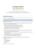 AP World History Unit 1 Practice Test &mdash; The Global Tapestry &lpar;c&period; 1200&ndash;c&period; 1450&rpar;
