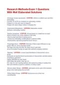 Research Methods-Exam 1 Questions &NewLine;With Well Elaborated Solutions 