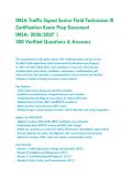 IMSA Traffic Signal Senior Field Technician III Certification Exam Prep Exam &colon;&NewLine;IMSA- 2026&sol;2027 &vert;&NewLine;300 Verified Questions & Answers&NewLine;