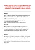 LADWP ELECTRICAL CRAFT HELPER ULTIMATE PRACTICE &NewLine;EXAMINATION COMPLETE QUESTIONS AND DETAILED &NewLine;SOLUTIONS LATEST UPDATE THIS YEAR JUST RELEASED