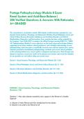 Portage Pathophysiology Module 8 Exam &colon;&NewLine;Renal System and Acid-Base Balance&vert; &NewLine;200 Verified Questions & Answers With Rationales&NewLine;A&plus; GRADED&NewLine;