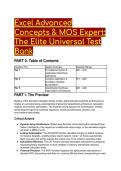 2026&sol;2027 S-Tier Excel Advanced Concepts & MOS Expert &lpar;MO-211&rpar; Test Bank &vert; Elite Scenarios & Synthesis Rationales