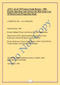 ANCC AGACNP Frances Guide Review &ndash; 500&plus; Practice Questions and Answers for 2026 Acute Care NP Board Exam Preparation Study