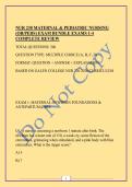 NUR 230 MATERNAL & PEDIATRIC NURSING &lpar;OB&sol;PEDS&rpar; EXAM BUNDLE EXAMS 1-4 COMPLETE REVIEW