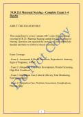 NUR 231 Maternal Nursing &ndash; Complete Exam 1&ndash;4 Bundle