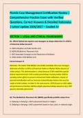 Florida Case Management Certification Review &vert; &NewLine;Comprehensive Practice Exam with Verified &NewLine;Questions&comma; Correct Answers & Detailed Rationales &NewLine;&vert; Latest Update 2026&sol;2027 &ndash; Graded A&plus;