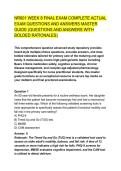 NR601 WEEK 8 FINAL EXAM COMPLETE ACTUAL &NewLine;EXAM QUESTIONS AND ANSWERS MASTER &NewLine;GUIDE &lpar;QUESTIONS AND ANSWERS WITH &NewLine;BOLDED RATIONALES&rpar;