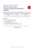 NUR 257 CHRONIC EXAM 4 CONCEPTS AGING CHRONIC ILLNESS Actual Exam 2026&sol;2027 &ndash; Complete Exam-Style Questions &vert; 100&percnt; Verified &ndash; Pass Guaranteed &ndash; A&plus; Graded
