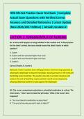 HESI RN Exit Practice Exam Test Bank &vert; Complete &NewLine;Actual Exam Questions with Verified Correct &NewLine;Answers and Detailed Rationales &vert; Latest Update &NewLine;&lpar;New 2026&sol;2027 Edition&rpar; &vert; Already Graded A&plus; 