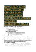 2026&sol;2027 NEW JERSEY SORA ARMED SECURITY OFFICER EXAM TEST BANK &vert; Verified Questions&comma; Answers & Tactical Rationales &vert; &NewLine;S-Tier Pass Guarantee