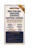 MATH 225N EXAM 1&comma; Exam 2 & Final Exam Bundle Statistics &vert; Questions And Answers 2026&sol;2027 Chamberlain