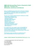 NRNP 6552 Advanced Nurse Practice in Reproductive Health &colon;&NewLine;NRNP 6552 - Final Exam Prep&NewLine;400 Questions and Answers with Rationales&NewLine;