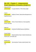 Bio 220 - Chapter 5 - Integumentary Exam Questions & Answers &lpar;Grade A&plus;&rpar;&period;docx&NewLine;&NewLine;
