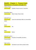 Bio220 - Chapter 4 - Tissues Exam Questions & Answers &lpar;Grade A&plus;&rpar;&period;docx&NewLine;&NewLine;