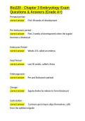 Bio220 - Chapter 3 Embryology Exam Questions & Answers &lpar;Grade A&plus;&rpar;&period;docx&NewLine;&NewLine;