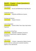 Bio220 - Chapter 1 Exam Questions & Answers &lpar;Grade A&plus;&rpar;&period;docx&NewLine;&NewLine;
