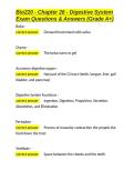 Bio220 - Exam Bundle With 100&percnt; Correct Answers 2025