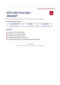 ISYE 6501 FINAL QUIZ Actual Exam 2026&sol;2027 &ndash; Complete Exam-Style Questions &vert; 100&percnt; Verified &ndash; Pass Guaranteed &ndash; A&plus; Graded