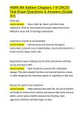 HSPA 9th Edition Chapters 7-9 CRCST Test Exam Questions & Answers &lpar;Grade A&plus;&rpar;&period;docx&NewLine;&NewLine;