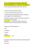 Crcst Certification Review &lpar;9th ED&period;&rpar; Exam Questions & Answers &lpar;Grade A&plus;&rpar;&period;docx&NewLine;&NewLine;