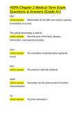 HSPA Chapter 2 Medical Term Exam Questions & Answers &lpar;Grade A&plus;&rpar;&period;docx&NewLine;&NewLine;
