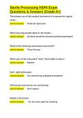 Sterile Processing HSPA Exam Questions & Answers &lpar;Grade A&plus;&rpar;&period;docx&NewLine;&NewLine;
