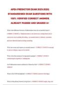 APEA PREDICTOR EXAM 2024&ndash;2026 STANDARDISED QUESTIONS AND JUSTIFIED ANSWERS &lpar;COMPLETE 150&plus; REAL EXAM QUESTION BANK GRADED A&plus;&rpar;