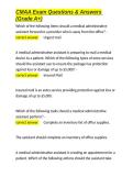 CMAA Exam Questions & Answers &lpar;Grade A&plus;&rpar;&period;docx&NewLine;&NewLine;