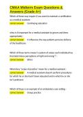 CMAA Midterm Exam Questions & Answers &lpar;Grade A&plus;&rpar;&period;docx&NewLine;&NewLine;