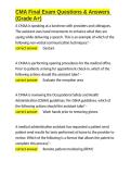 CMA Final Exam Questions & Answers &lpar;Grade A&plus;&rpar;&period;docx&NewLine;&NewLine;