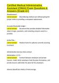 Certified Medical Administrative Assistant &lpar;CMAA&rpar; Exam Questions & Answers &lpar;Grade A&plus;&rpar;&period;docx&NewLine;&NewLine;