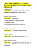 Nha CMAA Module 1- foundational knowledge Exam Questions & Answers &lpar;Grade A&plus;&rpar;&period;docx&NewLine;&NewLine;