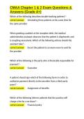 CMAA Chapter 1 & 2 Exam Questions & Answers &lpar;Grade A&plus;&rpar;&period;docx&NewLine;&NewLine;