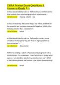 CMAA Review Exam Questions & Answers &lpar;Grade A&plus;&rpar;&period;docx&NewLine;&NewLine;