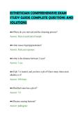 ESTHETICIAN COMPREHENSIVE EXAM&NewLine;STUDY GUIDE COMPLETE QUESTIONS AND&NewLine;SOLUTIONS&NewLine;