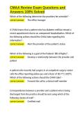 CMAA Review Exam Questions and Answers 100- Solved&period;docx&NewLine;&NewLine;