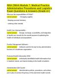 NHA CMAA Module 7 Medical Practice Administrative Procedures and Logistics Exam Questions & Answers &lpar;Grade A&plus;&rpar;&period;docx&NewLine;&NewLine;