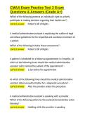 CMAA Exam Practice Test 2 Exam Questions & Answers &lpar;Grade A&plus;&rpar;&period;docx&NewLine;&NewLine;