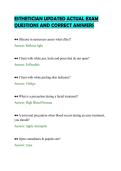 ESTHETICIAN UPDATED ACTUAL EXAM&NewLine;QUESTIONS AND CORRECT ANSWERS