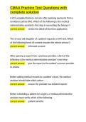 CMAA Practice Test Questions with complete solution&period;docx&NewLine;&NewLine;