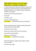 NHA CMAA Practice Test -5 Exam Questions & Answers &lpar;Grade A&plus;&rpar;&period;docx&NewLine;&NewLine;