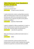 CMAA Benchmark Exam Questions & Answers &lpar;Grade A&plus;&rpar;&period;docx&NewLine;&NewLine;