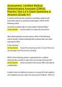 Assessment Certified Medical Administrative Assistant &lpar;CMAA&rpar; Practice Test 2&period;0 A Exam Questions & Answers &lpar;Grade A&plus;&rpar;&period;docx&NewLine;&NewLine;