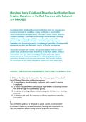 Maryland Early Childhood Education Certification Exam Practice Questions & Verified Answers with Rationale&NewLine;A&plus; GRADED&excl;&NewLine;