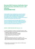 Maryland EKG Technician Certification Exam &colon;Practice Questions &Verified Answers with Rationale&NewLine;GUARANTEED PASS&excl;&NewLine;