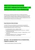 WGU D102 Financial Accounting&NewLine;2026&sol;2027&colon; Ultimate OA Prep Bundle &ndash; 100&NewLine;Verified Exam Q&A &plus; Excel Walkthrough