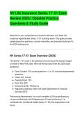 NY Life Insurance Series 17-51 Exam&NewLine;Review 2026 &vert; Updated Practice&NewLine;Questions & Study Guide