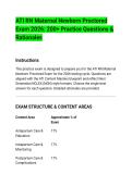 ATI RN Maternal Newborn Proctored&NewLine;Exam 2026&colon; 200&plus; Practice Questions &&NewLine;Rationales